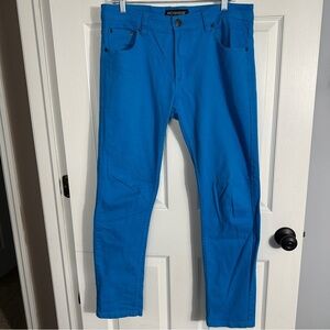 Victorious‎ jeans, size 34x32, bright blue, twill, skinny, spring, summer